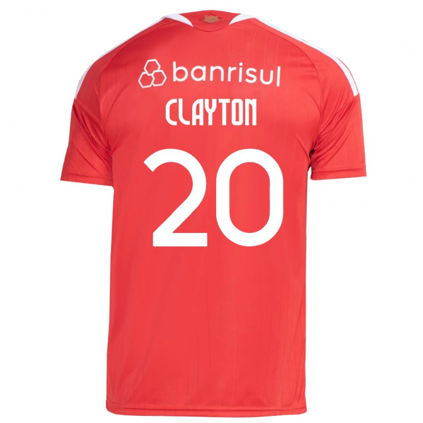 Danxen Mulher Camisola Clayton Sampaio Pereira #20 Vermelho Branco Principal 2026/27 Camisa