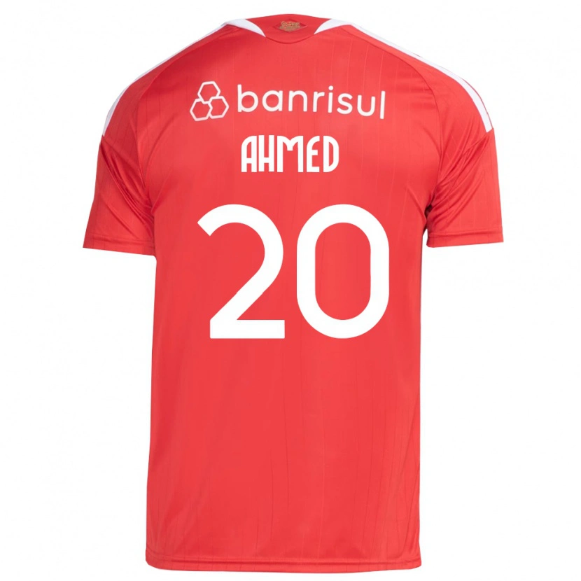 Danxen Mulher Camisola Diego Ahmed #20 Vermelho Branco Principal 2026/27 Camisa