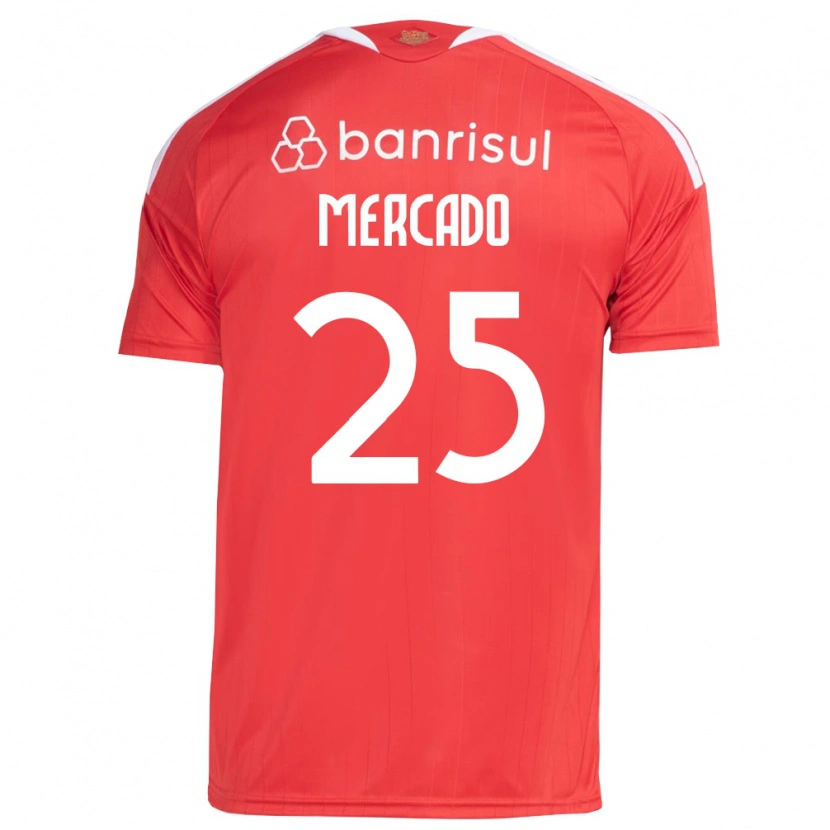 Danxen Mulher Camisola Gabriel Mercado #25 Vermelho Branco Principal 2026/27 Camisa