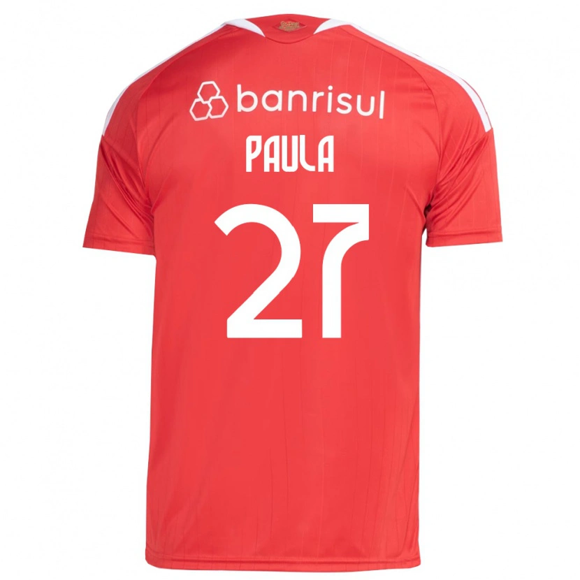 Danxen Mulher Camisola Paulinho Paula #27 Vermelho Branco Principal 2026/27 Camisa