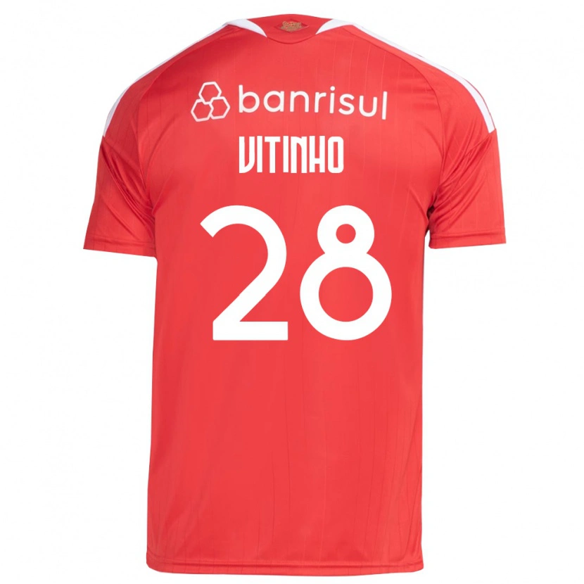 Danxen Mulher Camisola Vitinho #28 Vermelho Branco Principal 2026/27 Camisa
