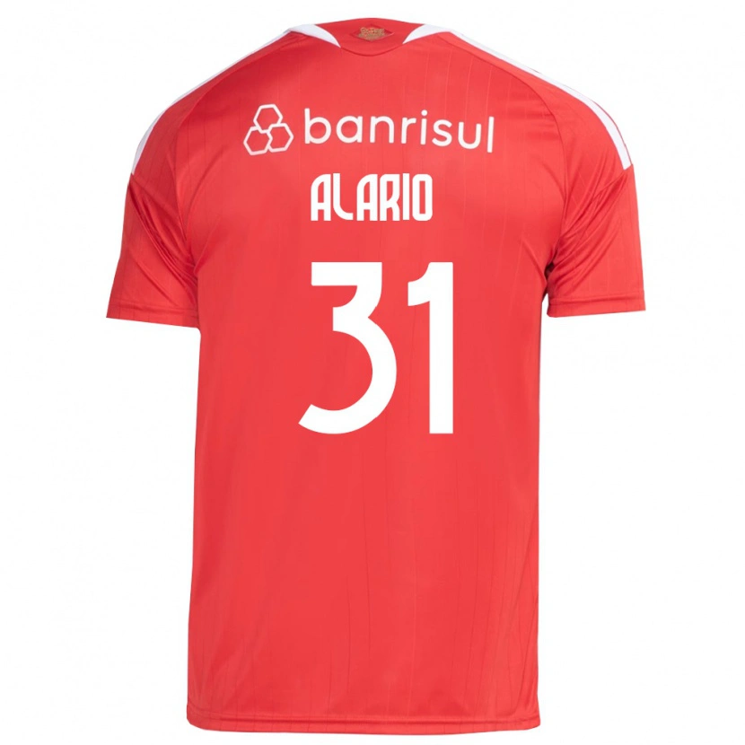 Danxen Mulher Camisola Lucas Alario #31 Vermelho Branco Principal 2026/27 Camisa