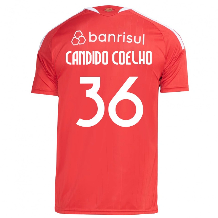 Danxen Mulher Camisola Richard Candido Coelho #36 Vermelho Branco Principal 2026/27 Camisa