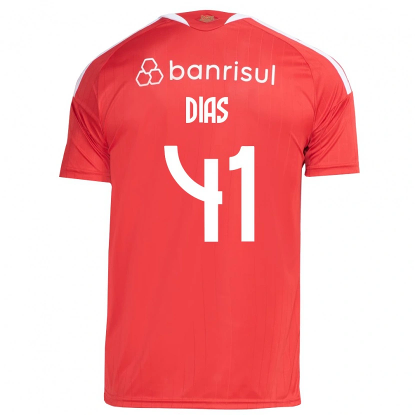 Danxen Mulher Camisola Matheus Dias #41 Vermelho Branco Principal 2026/27 Camisa