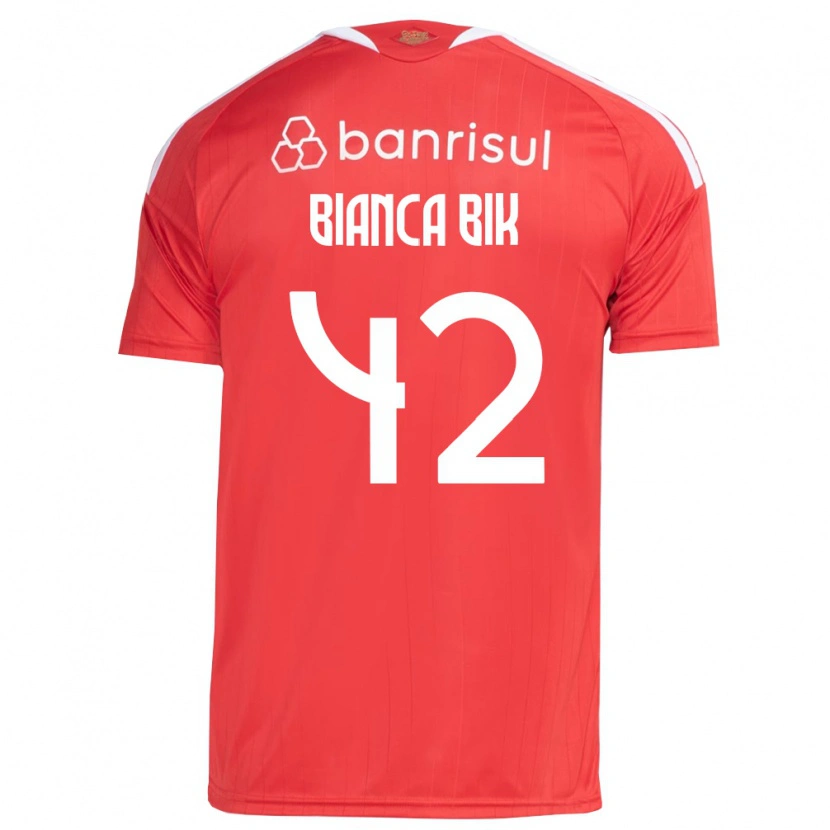Danxen Mulher Camisola Bianca Bik #42 Vermelho Branco Principal 2026/27 Camisa