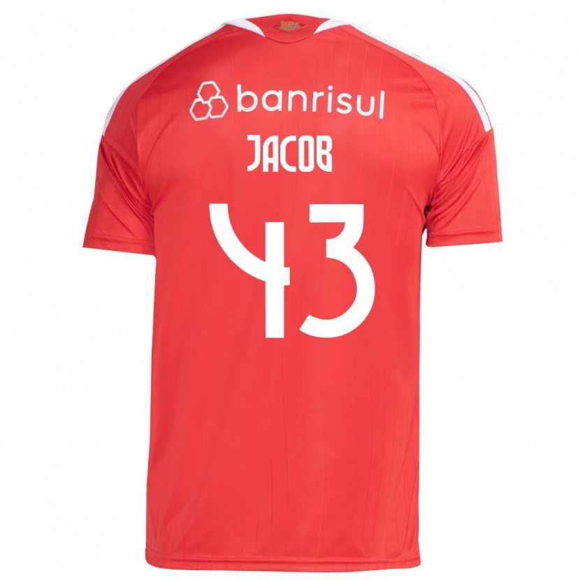 Danxen Mulher Camisola Bernardo Jacob #43 Vermelho Branco Principal 2026/27 Camisa