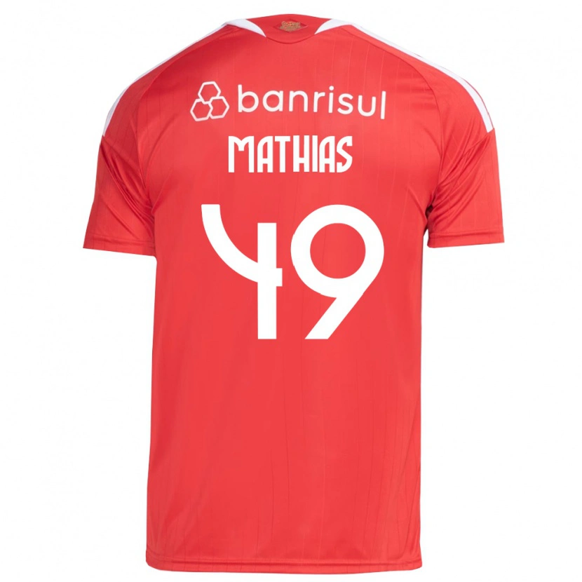 Danxen Mulher Camisola Ricardo Mathias #49 Vermelho Branco Principal 2026/27 Camisa