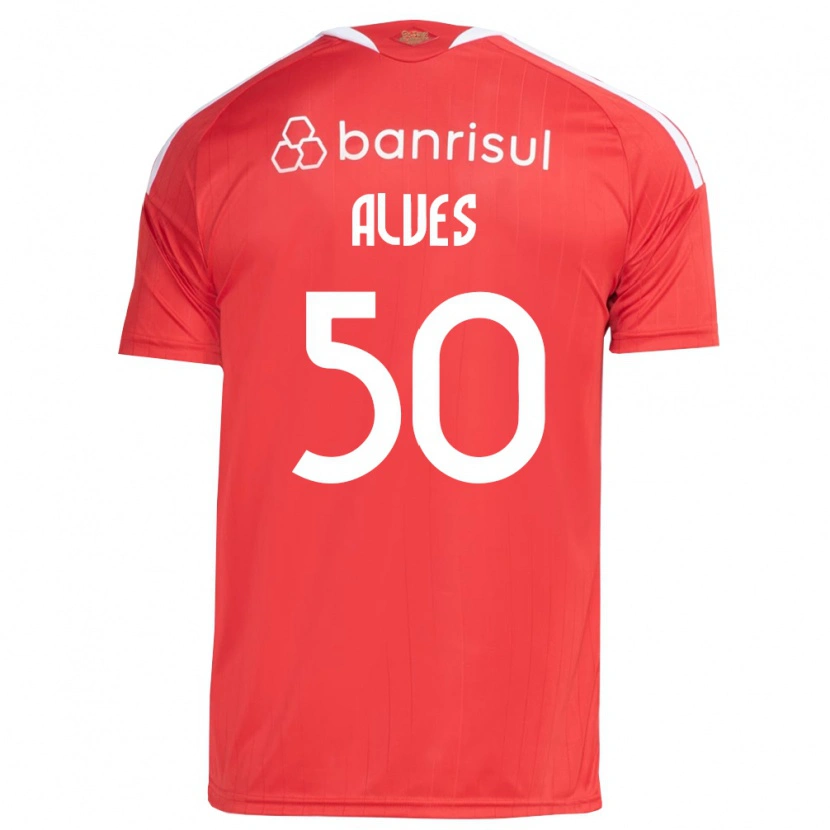 Danxen Mulher Camisola Kauan Alves #50 Vermelho Branco Principal 2026/27 Camisa