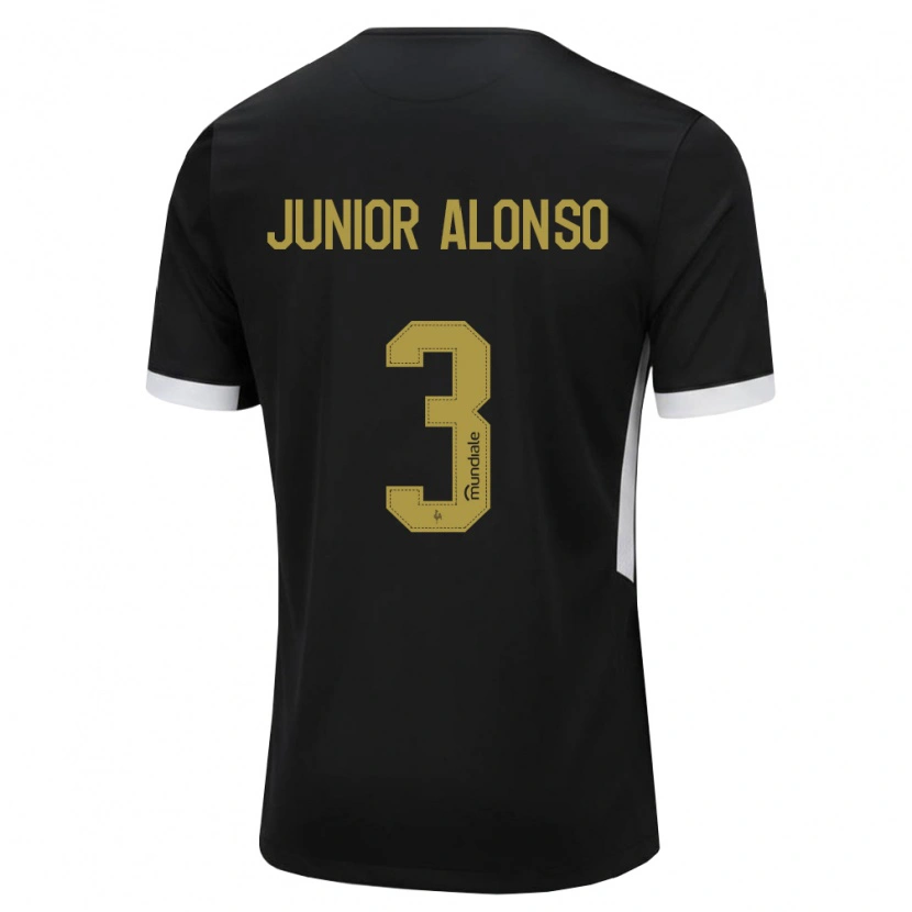 Danxen Mulher Camisola Junior Alonso #3 Preto Branco Amarelo Principal 2026/27 Camisa