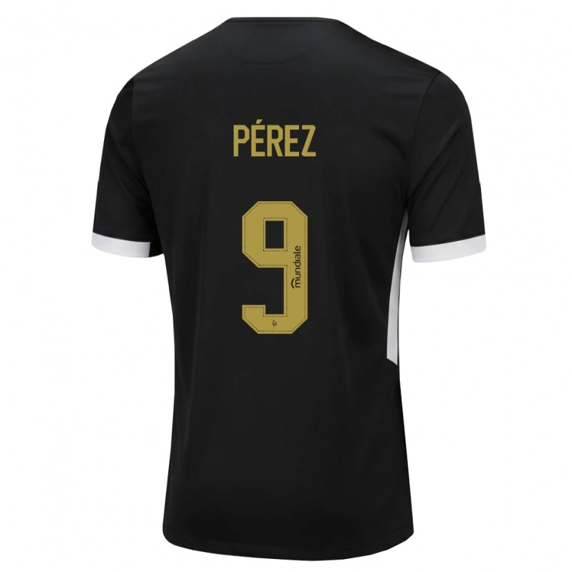 Danxen Mulher Camisola Diego Pérez #9 Preto Branco Amarelo Principal 2026/27 Camisa