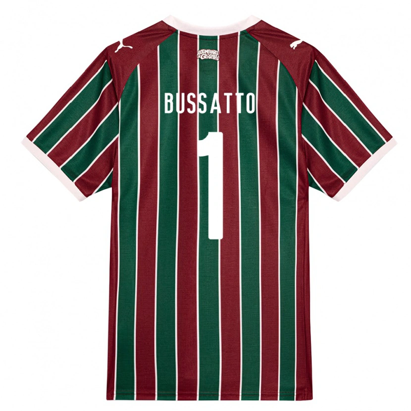Danxen Mulher Camisola Letícia Bussatto #1 Verde Borgonha Branco Principal 2026/27 Camisa