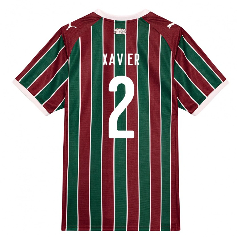 Danxen Mulher Camisola Samuel Xavier #2 Verde Borgonha Branco Principal 2026/27 Camisa
