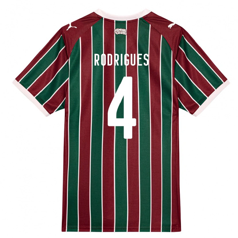 Danxen Mulher Camisola Nath Rodrigues #4 Verde Borgonha Branco Principal 2026/27 Camisa