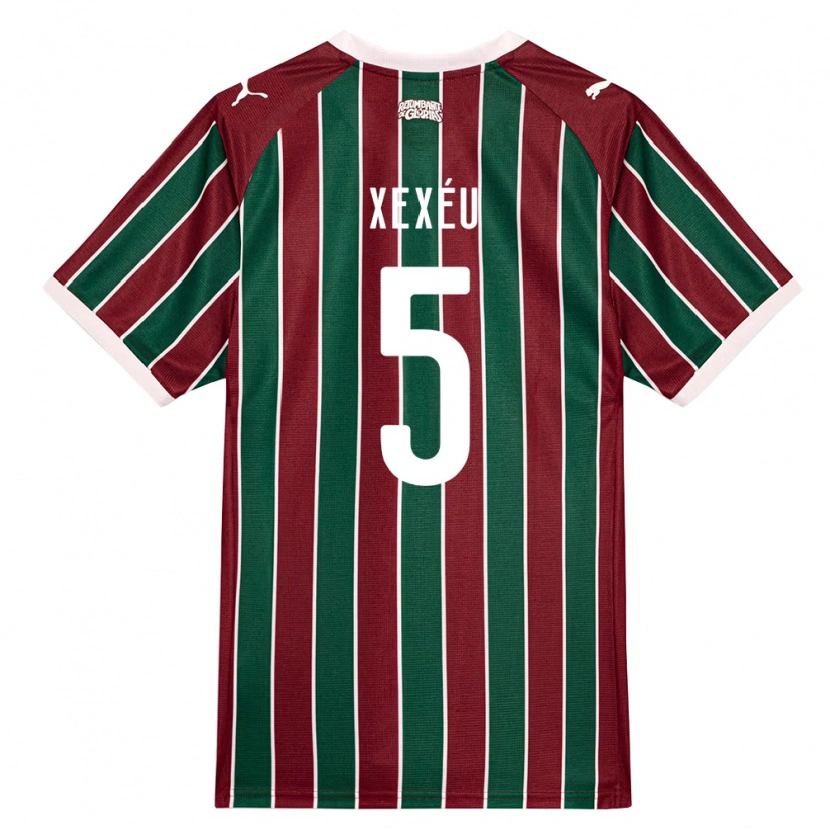 Danxen Mulher Camisola Xexéu #5 Verde Borgonha Branco Principal 2026/27 Camisa