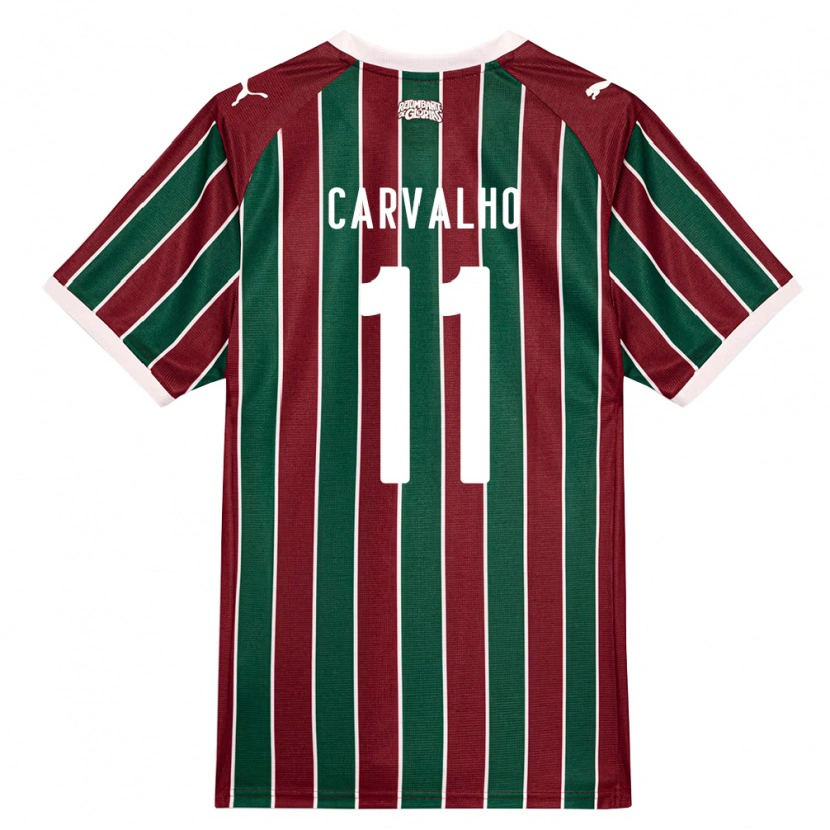 Danxen Mulher Camisola Léo Carvalho #11 Verde Borgonha Branco Principal 2026/27 Camisa