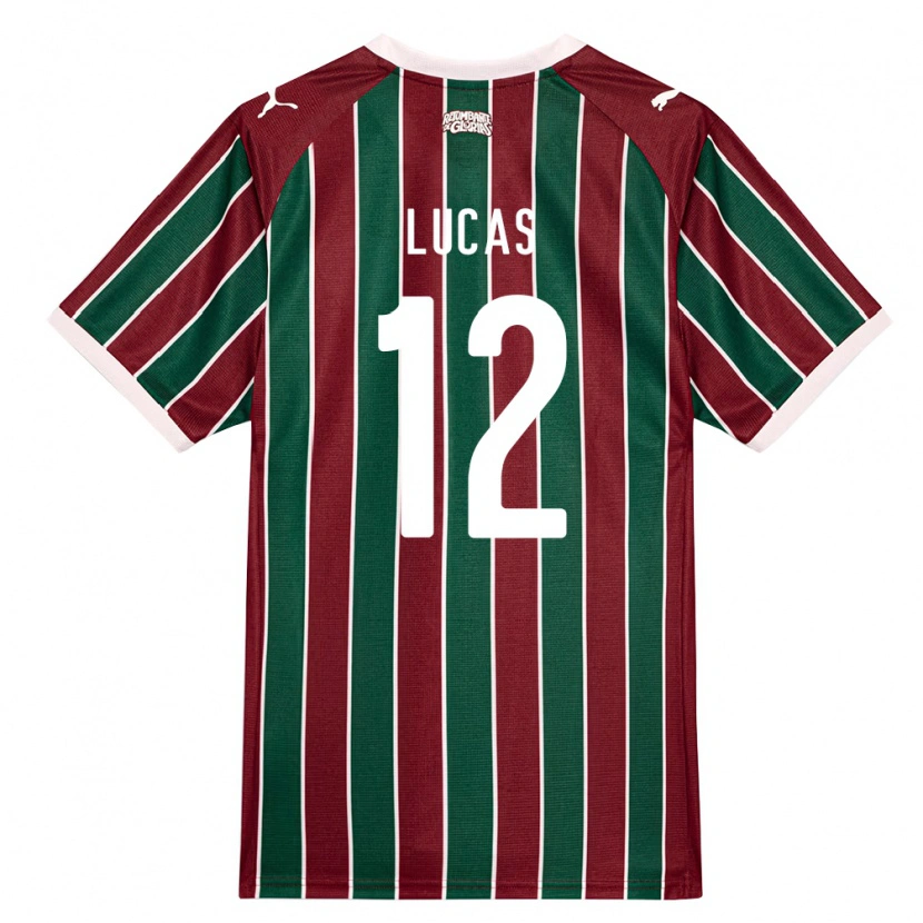 Danxen Mulher Camisola André Lucas #12 Verde Borgonha Branco Principal 2026/27 Camisa