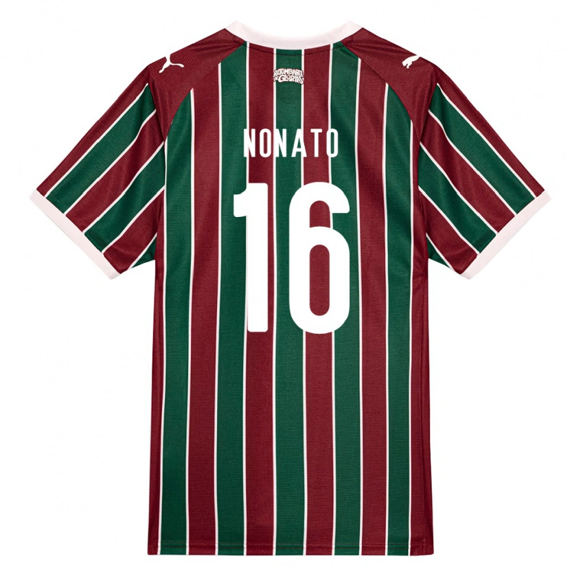 Danxen Mulher Camisola Gustavo Nonato Santana #16 Verde Borgonha Branco Principal 2026/27 Camisa