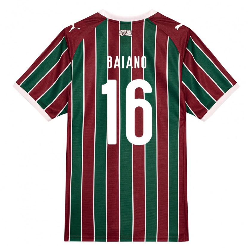 Danxen Mulher Camisola Sérgio Baiano #16 Verde Borgonha Branco Principal 2026/27 Camisa