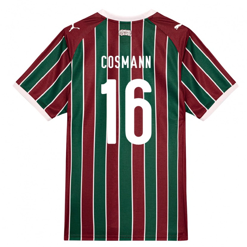 Danxen Mulher Camisola Yasmin Cosmann #16 Verde Borgonha Branco Principal 2026/27 Camisa