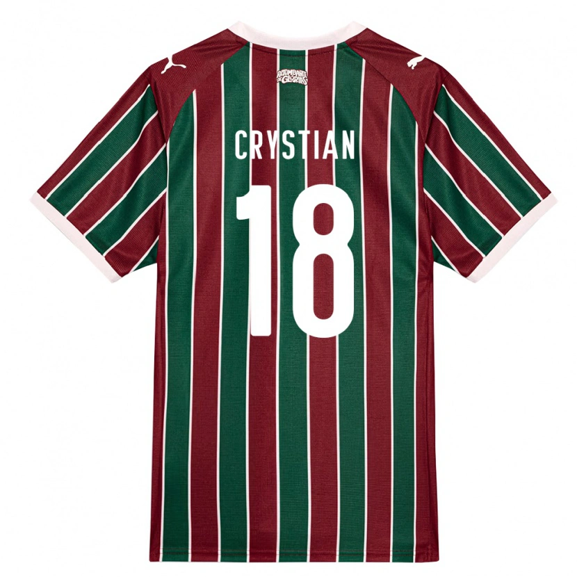 Danxen Mulher Camisola Crystian Gabriel Pereira Da Silva #18 Verde Borgonha Branco Principal 2026/27 Camisa