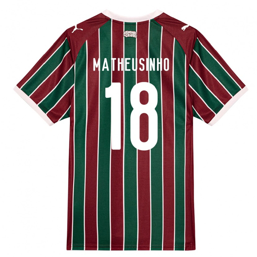 Danxen Mulher Camisola Matheus Ferreira Da Costa #18 Verde Borgonha Branco Principal 2026/27 Camisa
