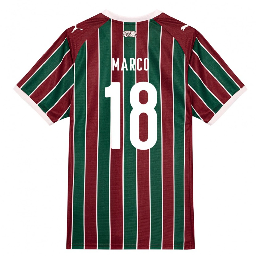 Danxen Mulher Camisola Marco Antonio De Sousa Medeiros #18 Verde Borgonha Branco Principal 2026/27 Camisa