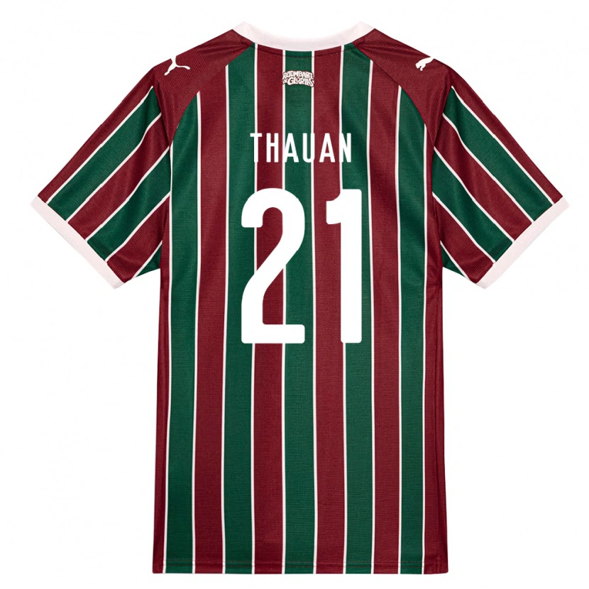 Danxen Mulher Camisola Weverton Thauan Neres De Sousa #21 Verde Borgonha Branco Principal 2026/27 Camisa