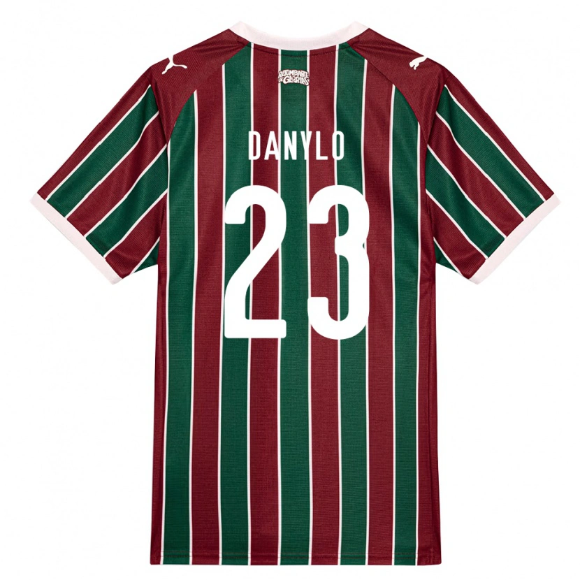 Danxen Mulher Camisola Danylo Do Amaral Barroso #23 Verde Borgonha Branco Principal 2026/27 Camisa