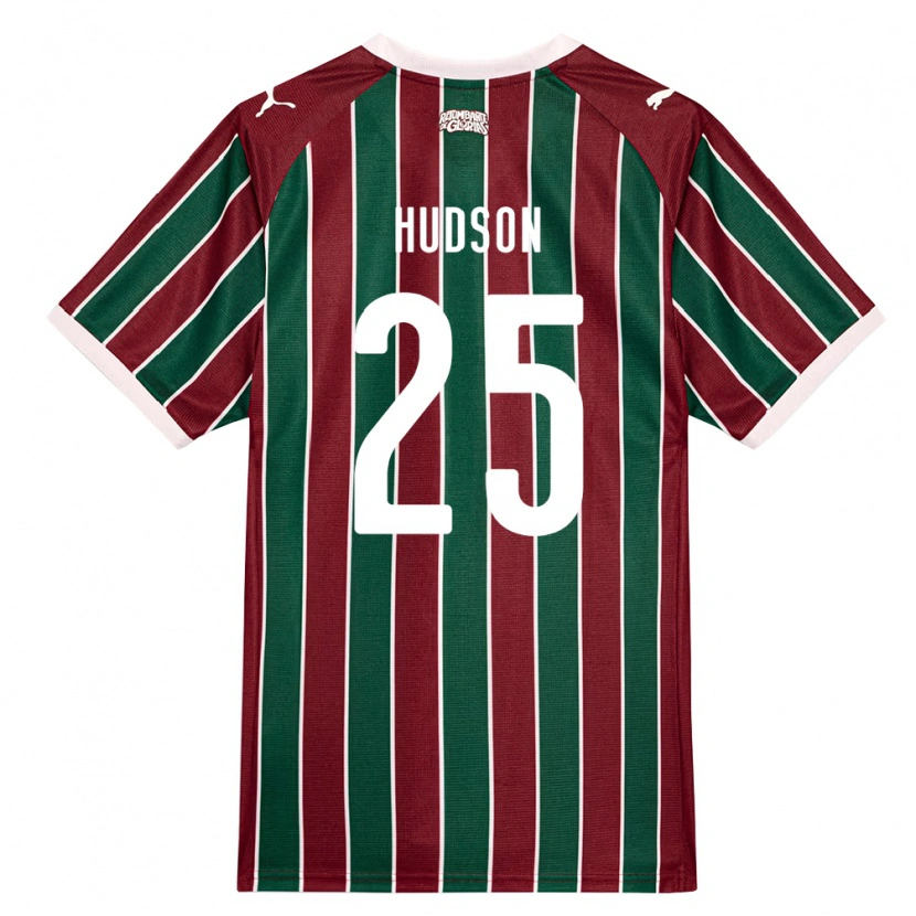 Danxen Mulher Camisola Hudson #25 Verde Borgonha Branco Principal 2026/27 Camisa