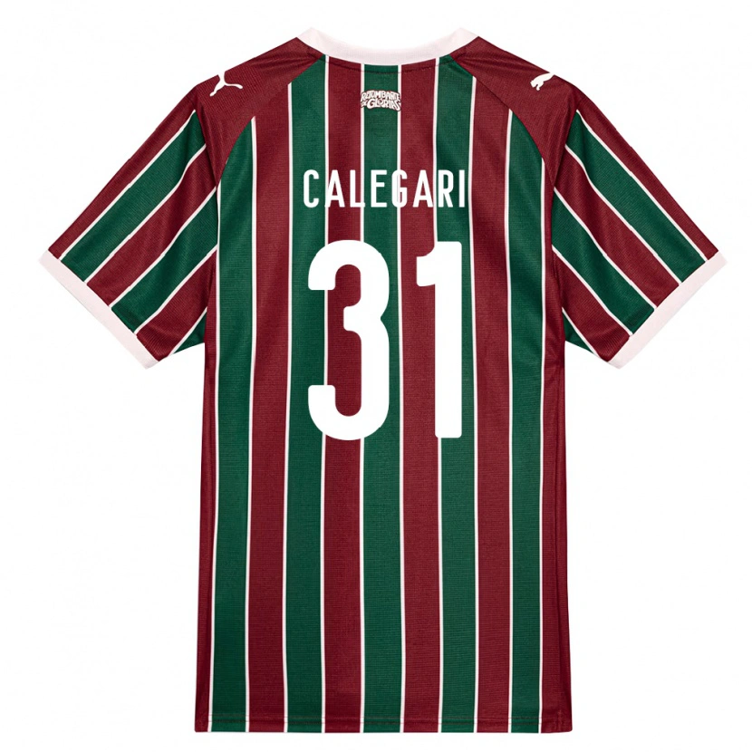 Danxen Mulher Camisola Calegari #31 Verde Borgonha Branco Principal 2026/27 Camisa