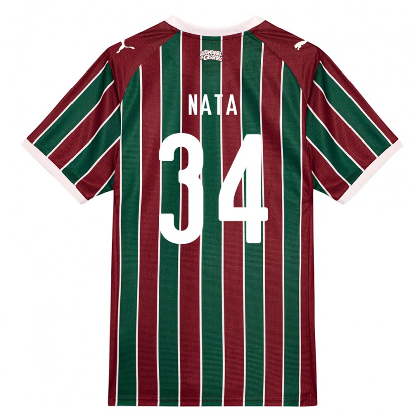 Danxen Mulher Camisola Wesley Natã #34 Verde Borgonha Branco Principal 2026/27 Camisa