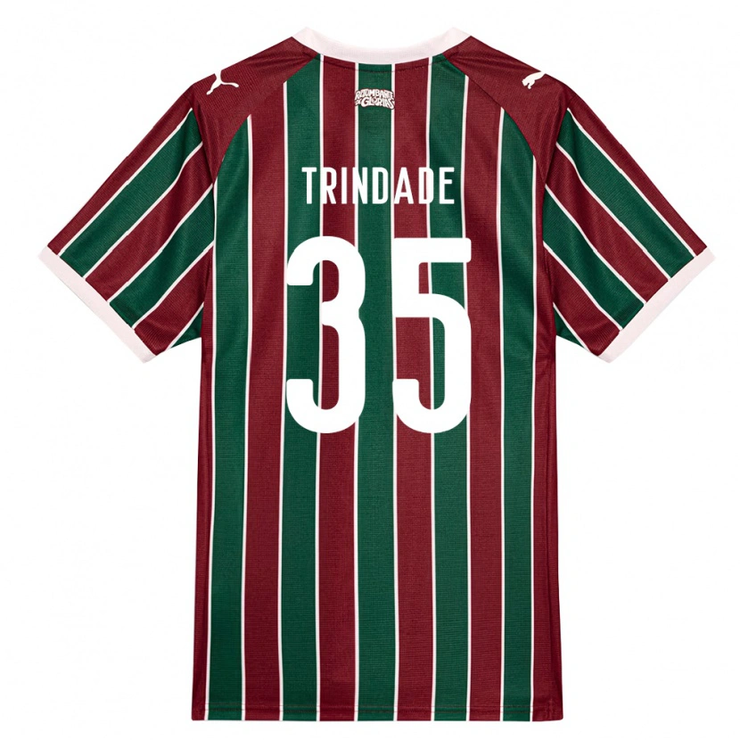 Danxen Mulher Camisola Andre Trindade #35 Verde Borgonha Branco Principal 2026/27 Camisa