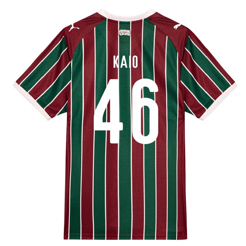 Danxen Mulher Camisola Kaio Borges Correa #46 Verde Borgonha Branco Principal 2026/27 Camisa