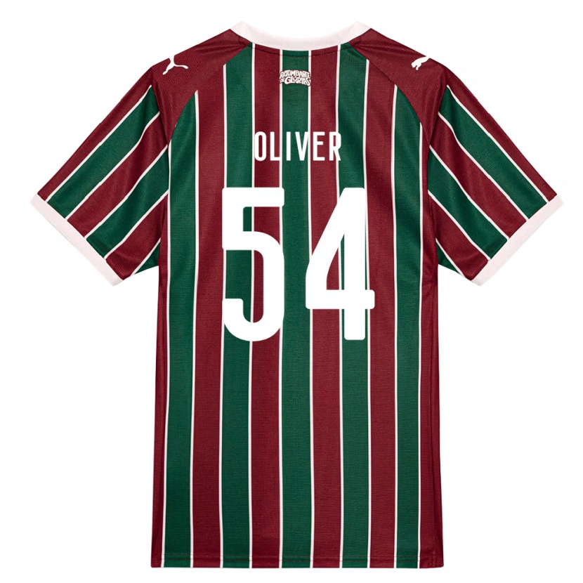 Danxen Mulher Camisola Oliver Martins #54 Verde Borgonha Branco Principal 2026/27 Camisa