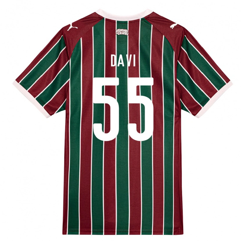 Danxen Mulher Camisola Wallace Davi #55 Verde Borgonha Branco Principal 2026/27 Camisa