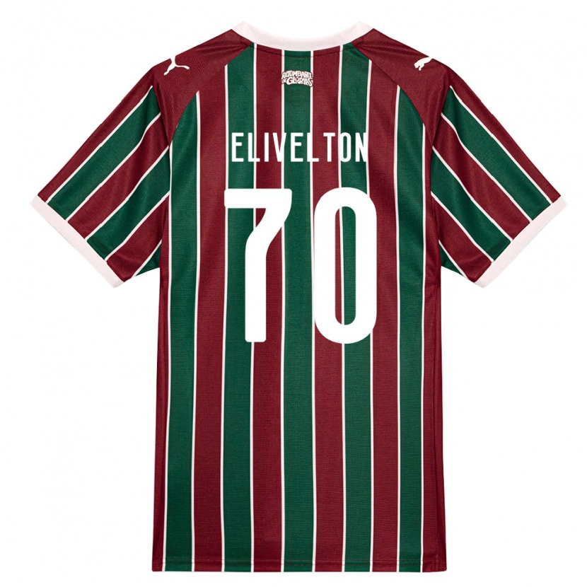Danxen Mulher Camisola Elivelton Guedes Alves Da Silva #70 Verde Borgonha Branco Principal 2026/27 Camisa