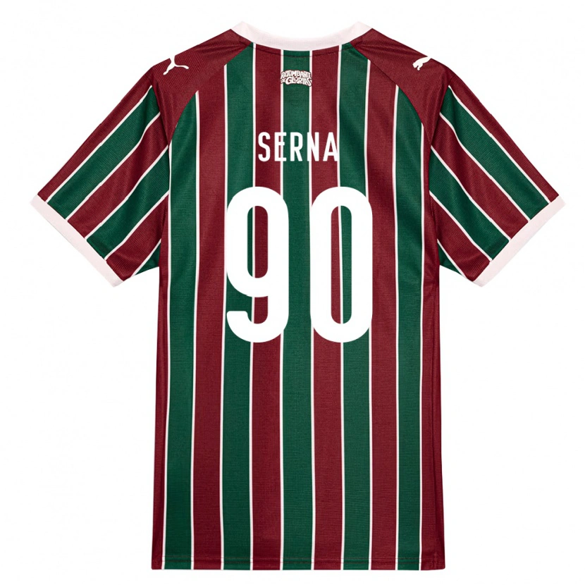 Danxen Mulher Camisola Kevin Serna #90 Verde Borgonha Branco Principal 2026/27 Camisa