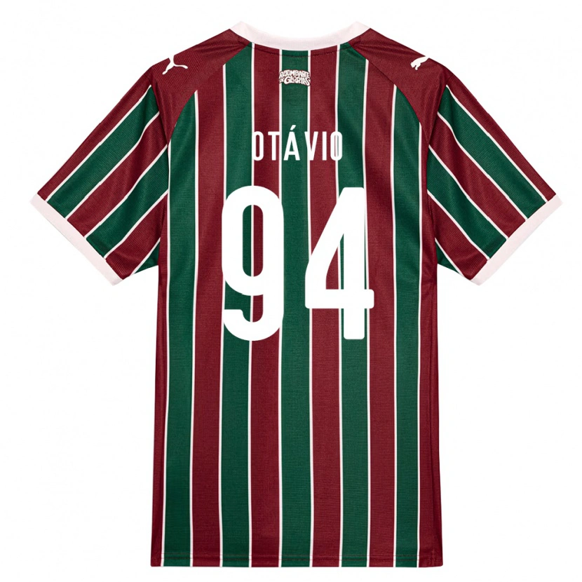 Danxen Mulher Camisola Otávio Henrique Passos Santos #94 Verde Borgonha Branco Principal 2026/27 Camisa