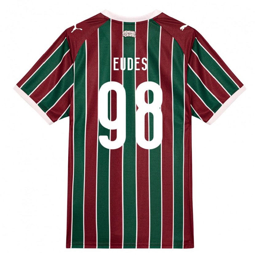 Danxen Mulher Camisola Vitor Eudes #98 Verde Borgonha Branco Principal 2026/27 Camisa