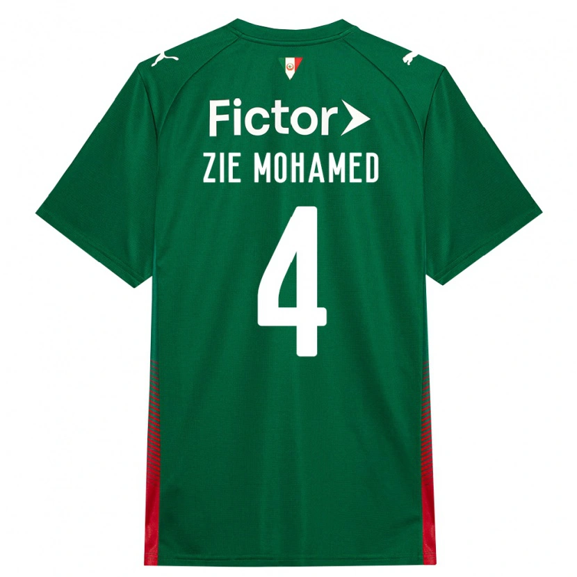 Danxen Mulher Camisola Kone Zie Mohamed #4 Verde Vermelho Branco Principal 2026/27 Camisa