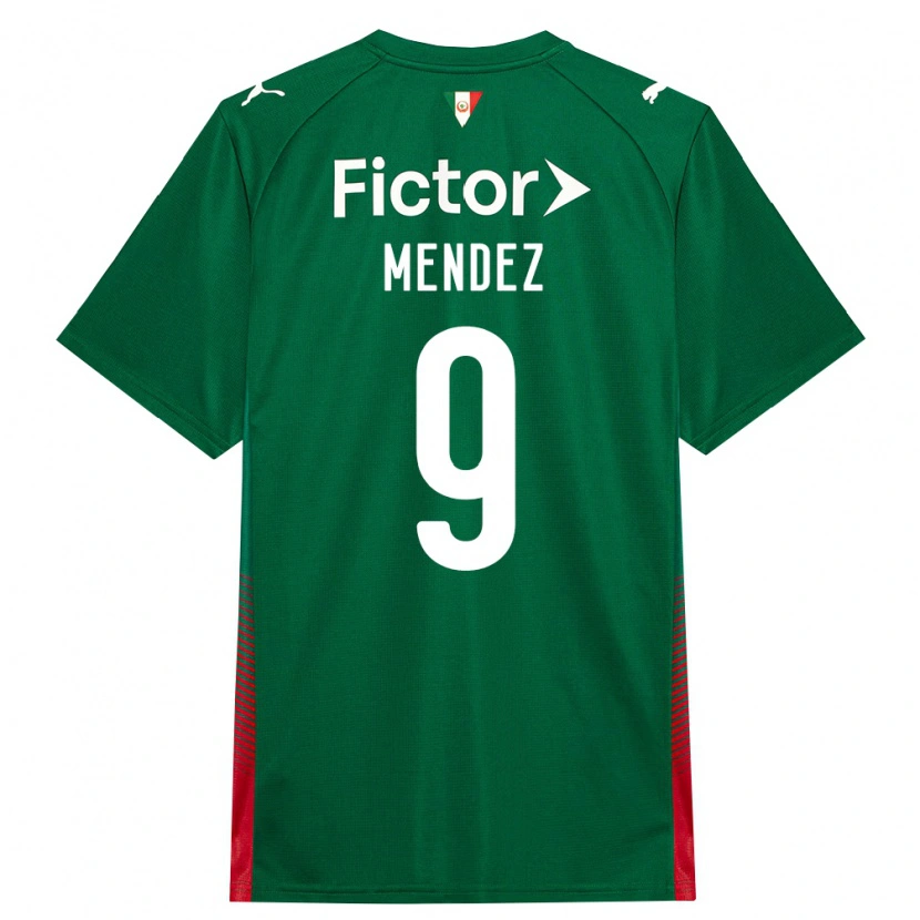 Danxen Mulher Camisola Cesar Mendez #9 Verde Vermelho Branco Principal 2026/27 Camisa