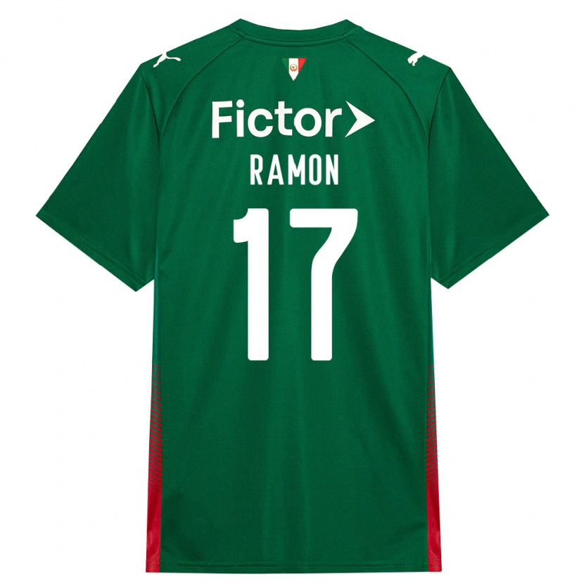 Danxen Mulher Camisola Ramon Riquelme #17 Verde Vermelho Branco Principal 2026/27 Camisa