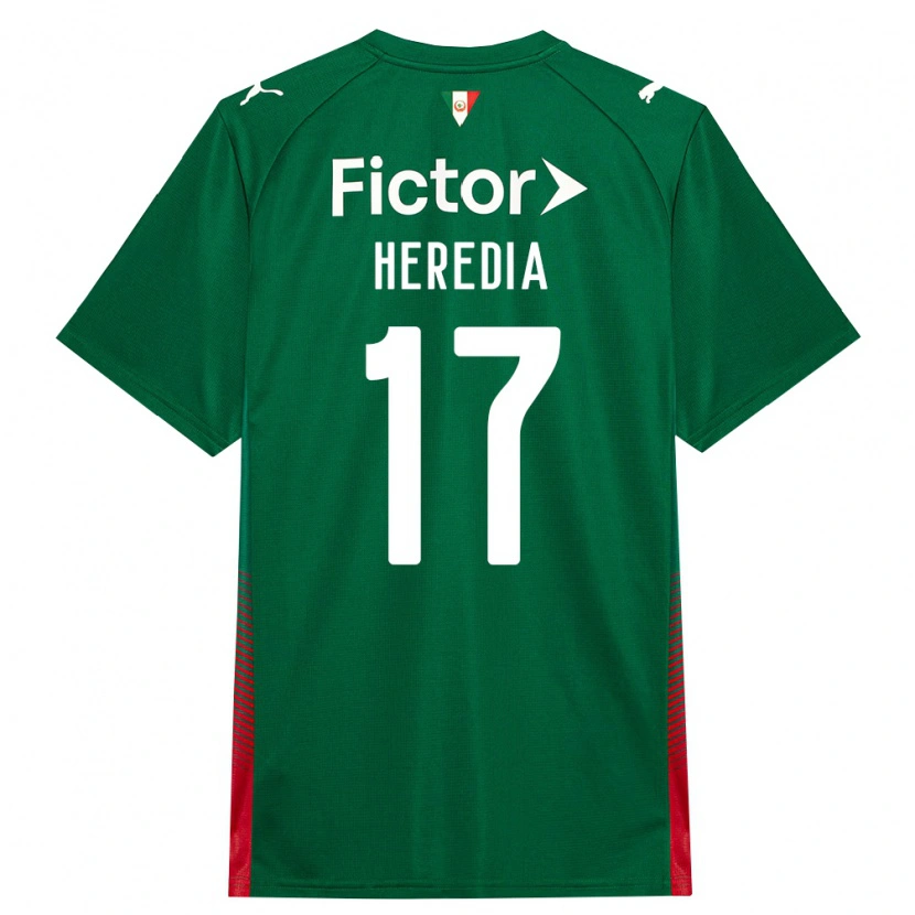 Danxen Mulher Camisola Jesus Heredia #17 Verde Vermelho Branco Principal 2026/27 Camisa