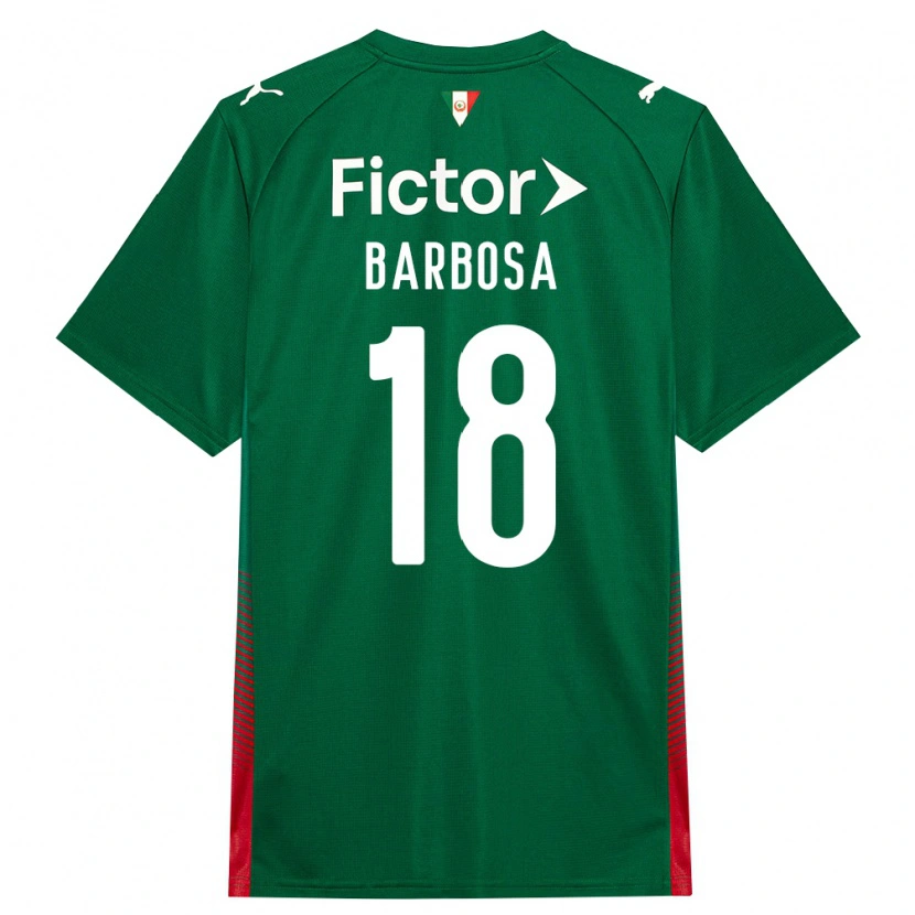 Danxen Mulher Camisola Danilo Barbosa #18 Verde Vermelho Branco Principal 2026/27 Camisa