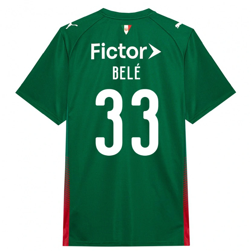 Danxen Mulher Camisola Erick Belé #33 Verde Vermelho Branco Principal 2026/27 Camisa