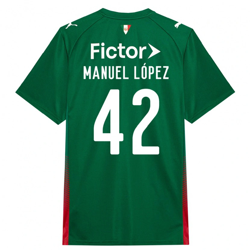Danxen Mulher Camisola José Manuel López #42 Verde Vermelho Branco Principal 2026/27 Camisa