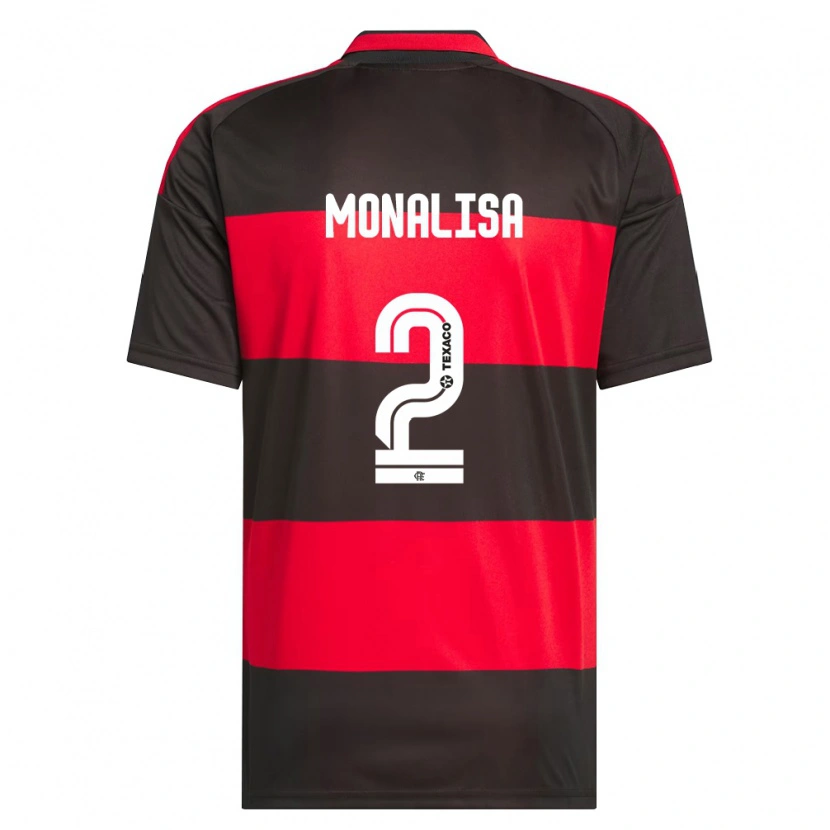 Danxen Mulher Camisola Monalisa #2 Vermelho Preto Branco Principal 2026/27 Camisa