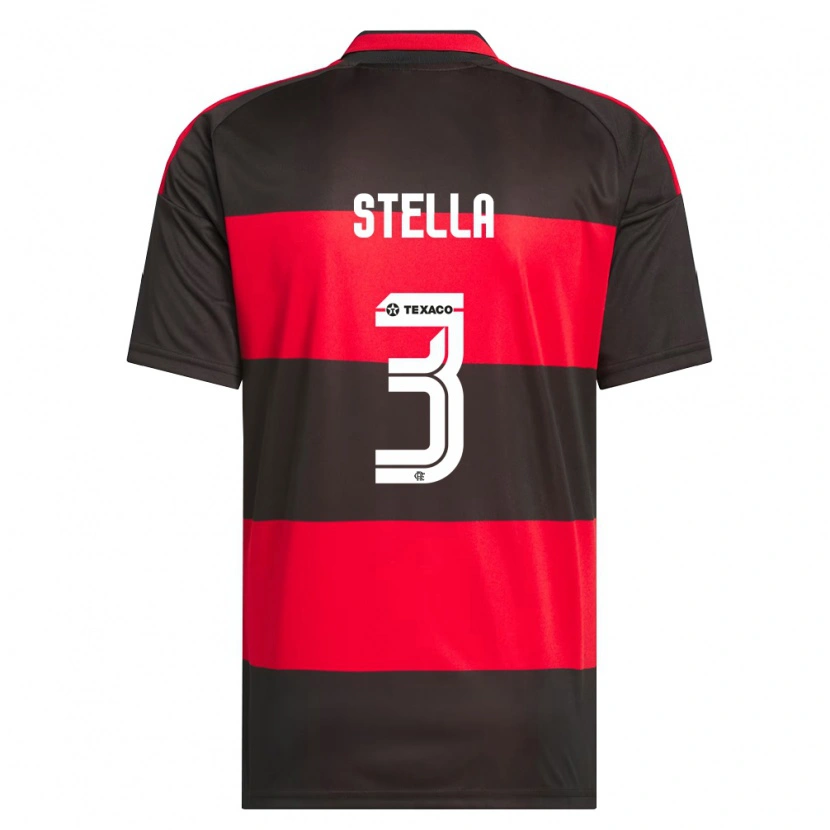 Danxen Mulher Camisola Stella #3 Vermelho Preto Branco Principal 2026/27 Camisa