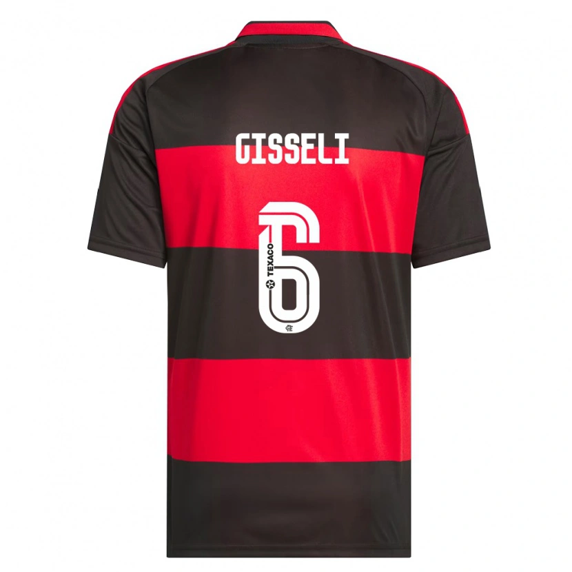 Danxen Mulher Camisola Gisseli #6 Vermelho Preto Branco Principal 2026/27 Camisa