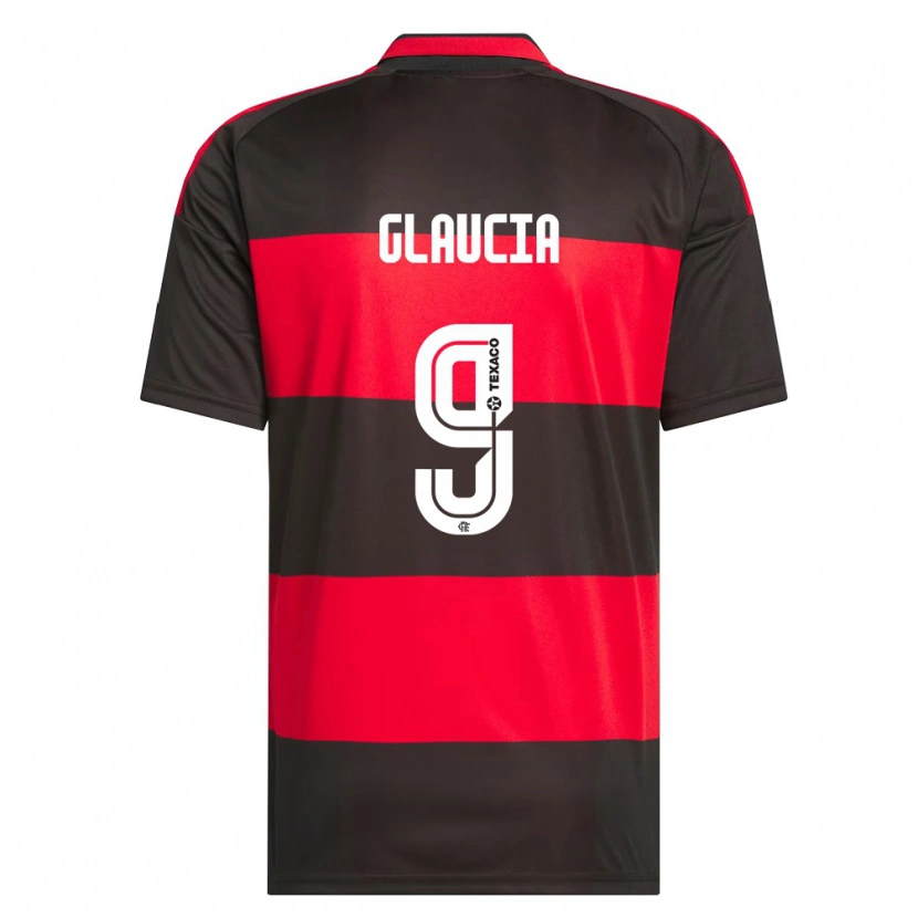 Danxen Mulher Camisola Glaucia #9 Vermelho Preto Branco Principal 2026/27 Camisa